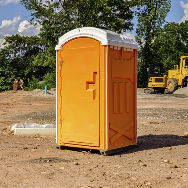 how often are the portable toilets cleaned and serviced during a rental period in Mason County